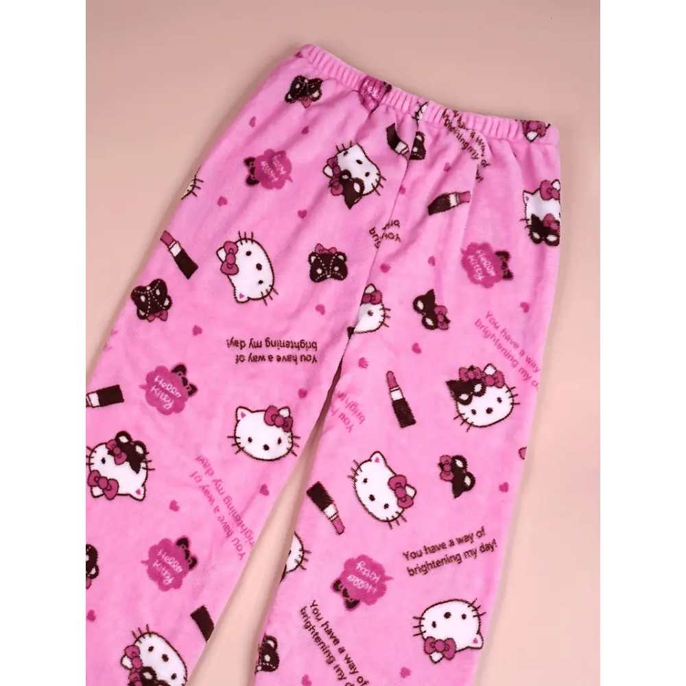 Hey Kitty Pajama Pants - Pink Cosmetics