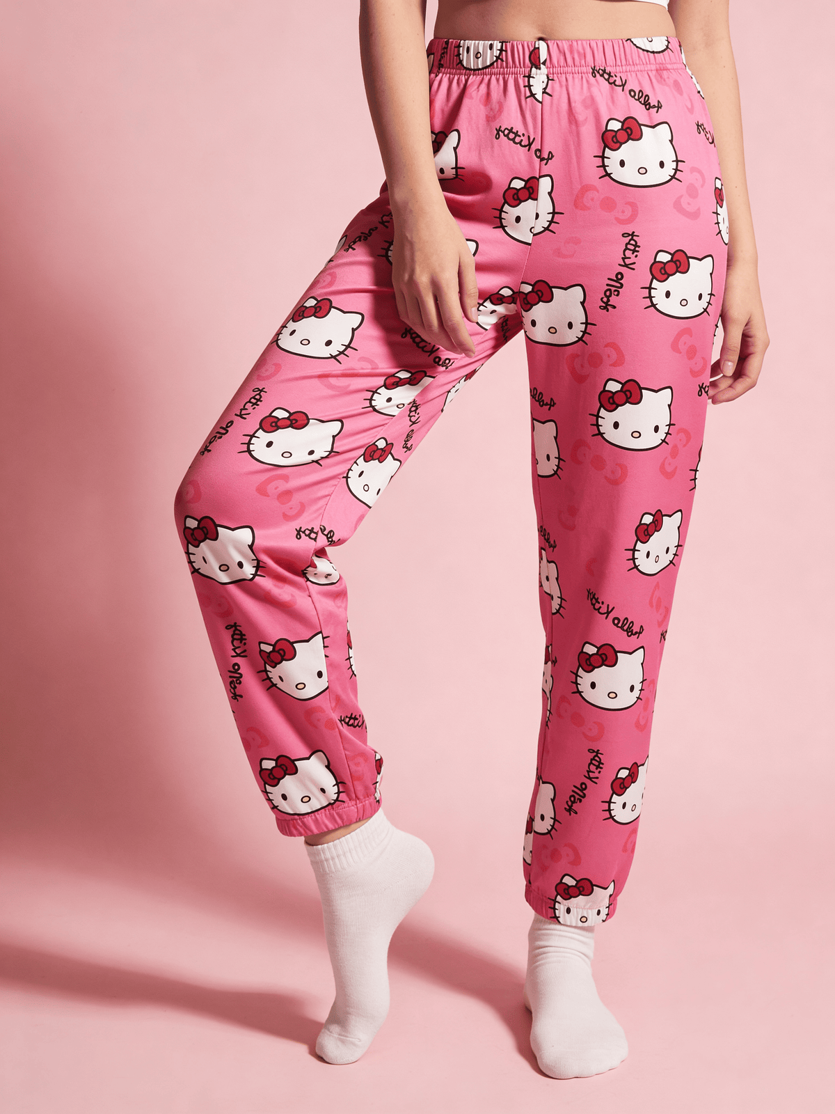 Hey Kitty Summer Pajama Pants - Pink/Pink