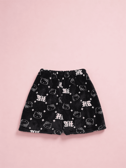 Hey Kitty Pajama Shorts - Black